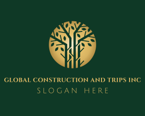 Golden Forest Tree Logo