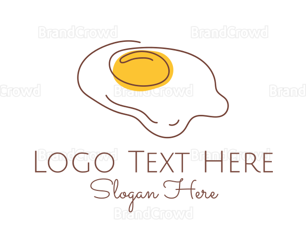 Fried Egg Line Art Logo