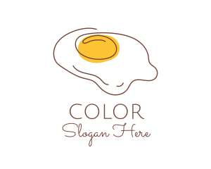 Fried Egg Line Art Logo