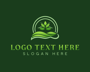 Landscaping - Leaf Wellness Growth logo design