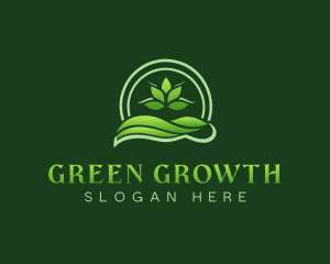 Leaf Wellness Growth logo design