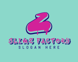 Slime - Paint Graffiti Letter Z logo design