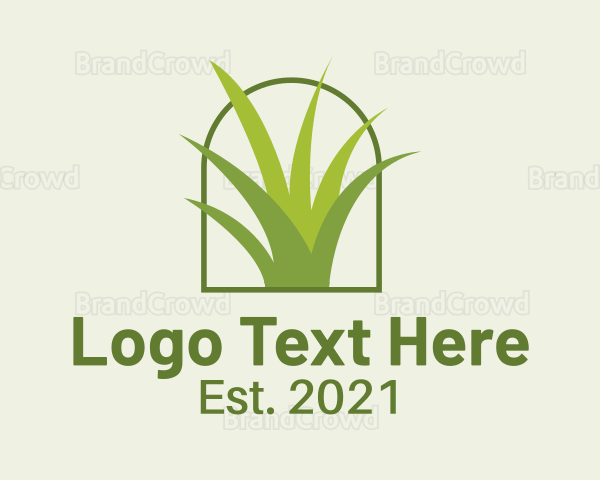 Minimalist Green Grass Logo