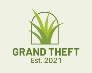 Minimalist Green Grass logo design