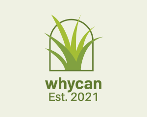 Application - Minimalist Green Grass logo design