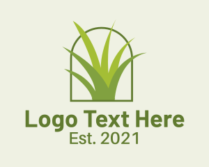 Green - Minimalist Green Grass logo design