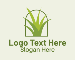 Minimalist Green Grass Logo