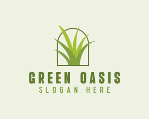 Eco Green Grass logo design