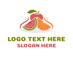 Healthy - Fruit Food Nutrition logo design
