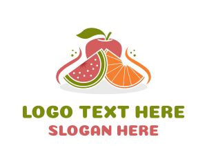 Fruit Food Nutrition Logo