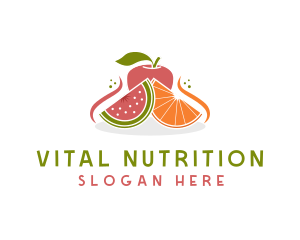 Fruit Food Nutrition logo design