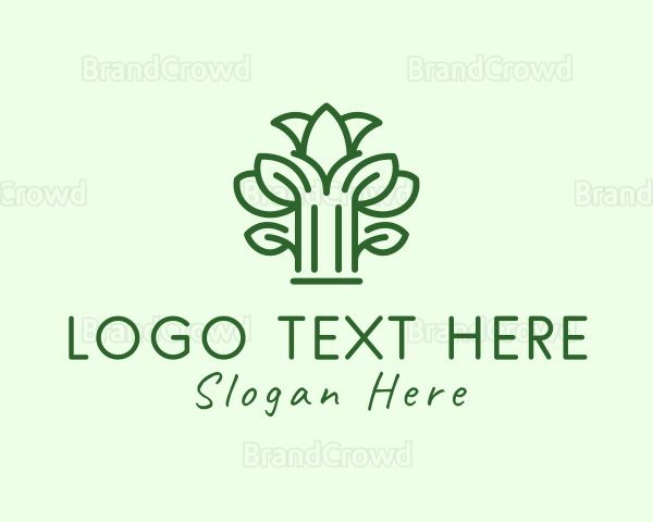 Leaf Tree Pillar Logo