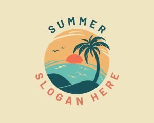 Summer Island Beach logo design