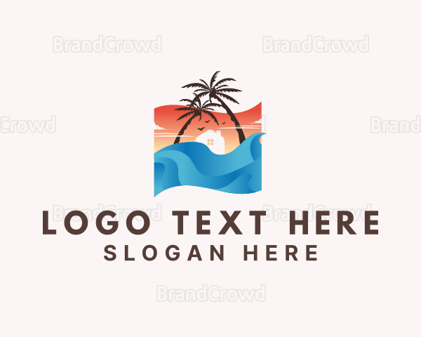 Beach Summer Tropical Logo