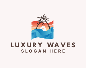 Beach Summer Tropical logo design