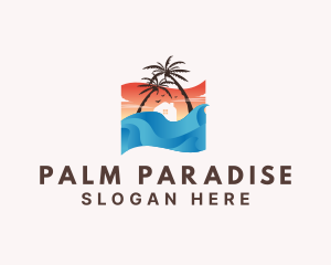 Beach Summer Tropical logo design