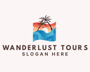 Beach Summer Tropical logo design