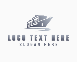 Ferry - Transport Cargo Ferry logo design