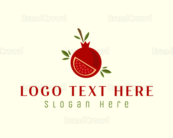 Fresh Pomegranate Fruit Logo