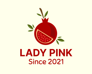Juice Stand - Pomegranate Fruit Slice logo design