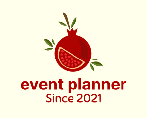 Produce - Pomegranate Fruit Slice logo design