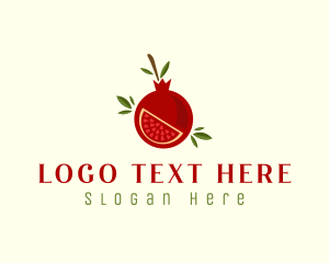 Fresh - Fresh Pomegranate Fruit logo design