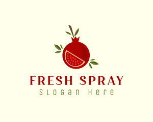 Fresh Pomegranate Fruit logo design