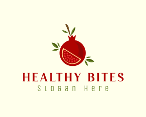 Fresh Pomegranate Fruit logo design