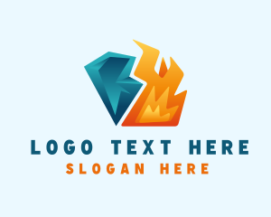Sustainable Energy - Industrial Ice Fire logo design