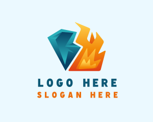 Industrial Ice Fire Logo