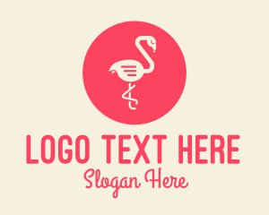 Veterinarian - Red Flamingo Chat logo design