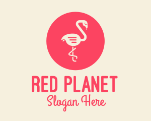 Red Flamingo Chat logo design