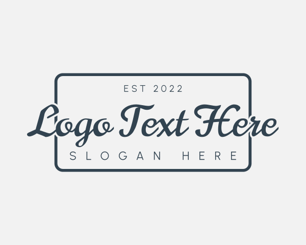 Badge - Cursive Generic Brand logo design