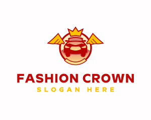 Crown Car Wings logo design