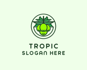 Natural Coconut Fruit logo design