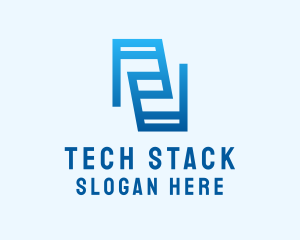 Stack - Shopping Cart Commerce logo design