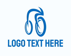 Minimalism - Blue Olympic Cyclist logo design
