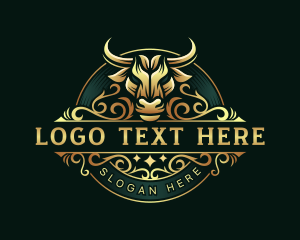 Barn - Buffalo Bull Bison logo design