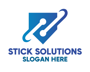 Stick - Abstract Tech Symbol logo design