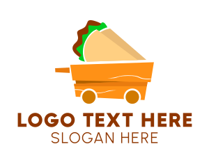 Meal Delivery - Taco Wooden Cart logo design