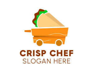 Taco Wooden Cart logo design