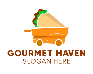 Taco Wooden Cart logo design