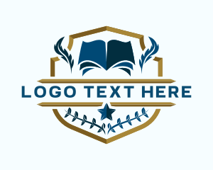 Elearning - Book Academic Institution logo design