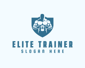 Trainer - Weightlifter Gym Trainer logo design