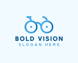 Bike Cycling Eyeglasses logo design