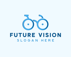 Bike Cycling Eyeglasses logo design