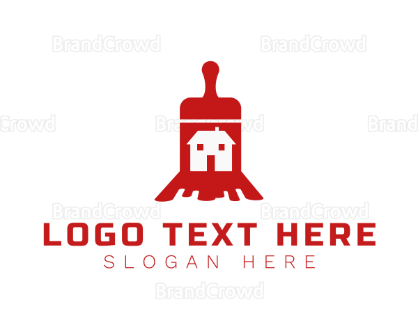 Red Paint Brush Logo