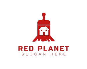 Red Paint Brush logo design