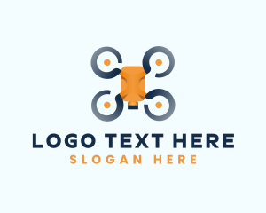 Logistics - Drone Logistics Quadcopter logo design