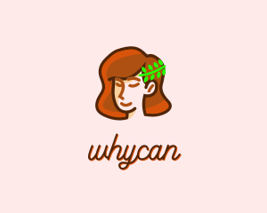 Woman - Redhead Beauty Hair logo design